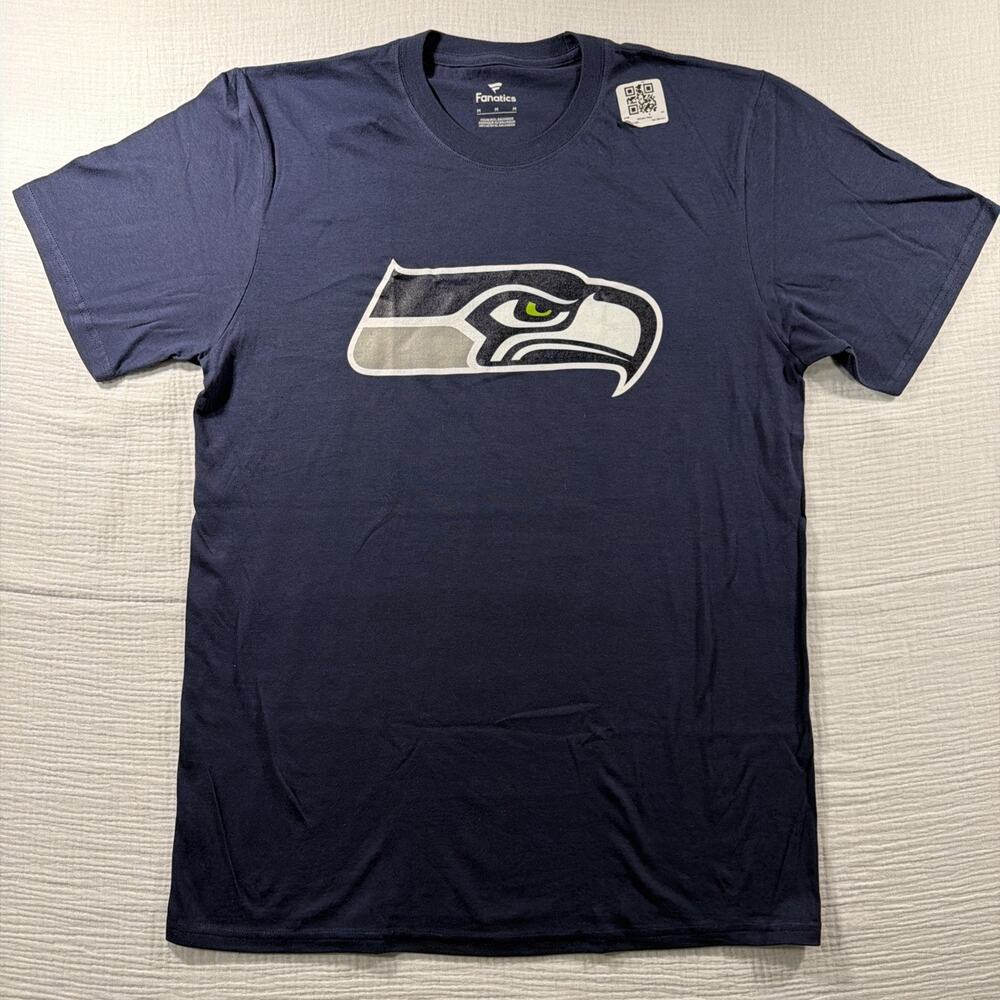 Fanatics Seattle Seahawks NFL Football Shirt Blue Men’s Size M